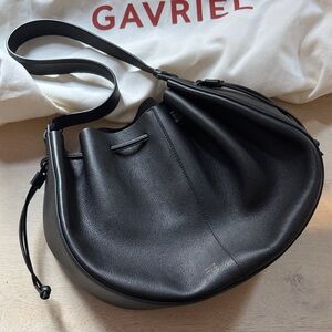 MANSUR GAVRIEL Black Leather Bucket Bag